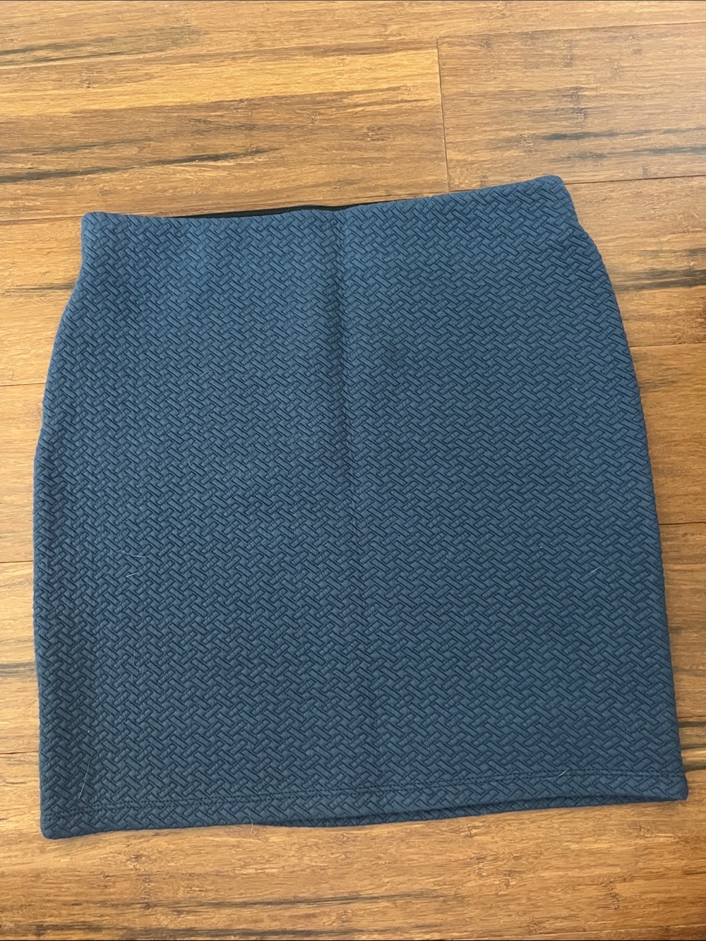 Loft Textured Navy Pencil Skirt